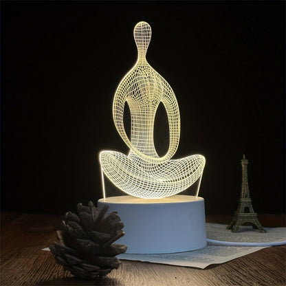 ZenLight - 3D Yoga Nattlampa med USB-anslutning