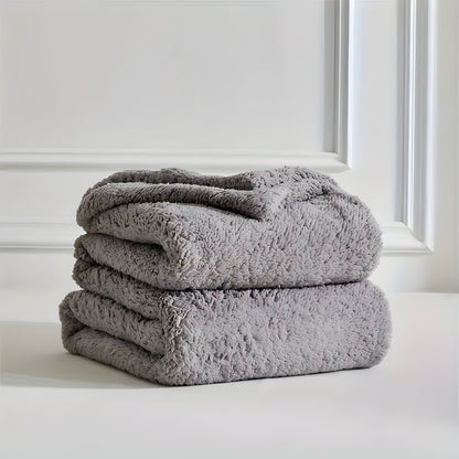 DoubleCozy Blanket - Lätt och avslappnad dubbelsidig Sherpa-fleecefilt