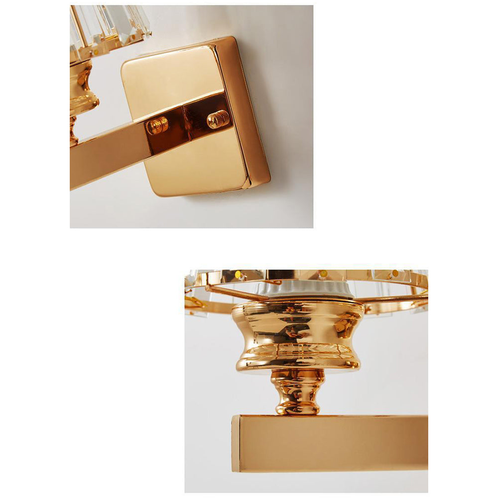 Crystal Hallway Wall Light | 5.9″×9.4″ | Järn‑Kristall Armatur | Hårdkopplad | Brick by Brick