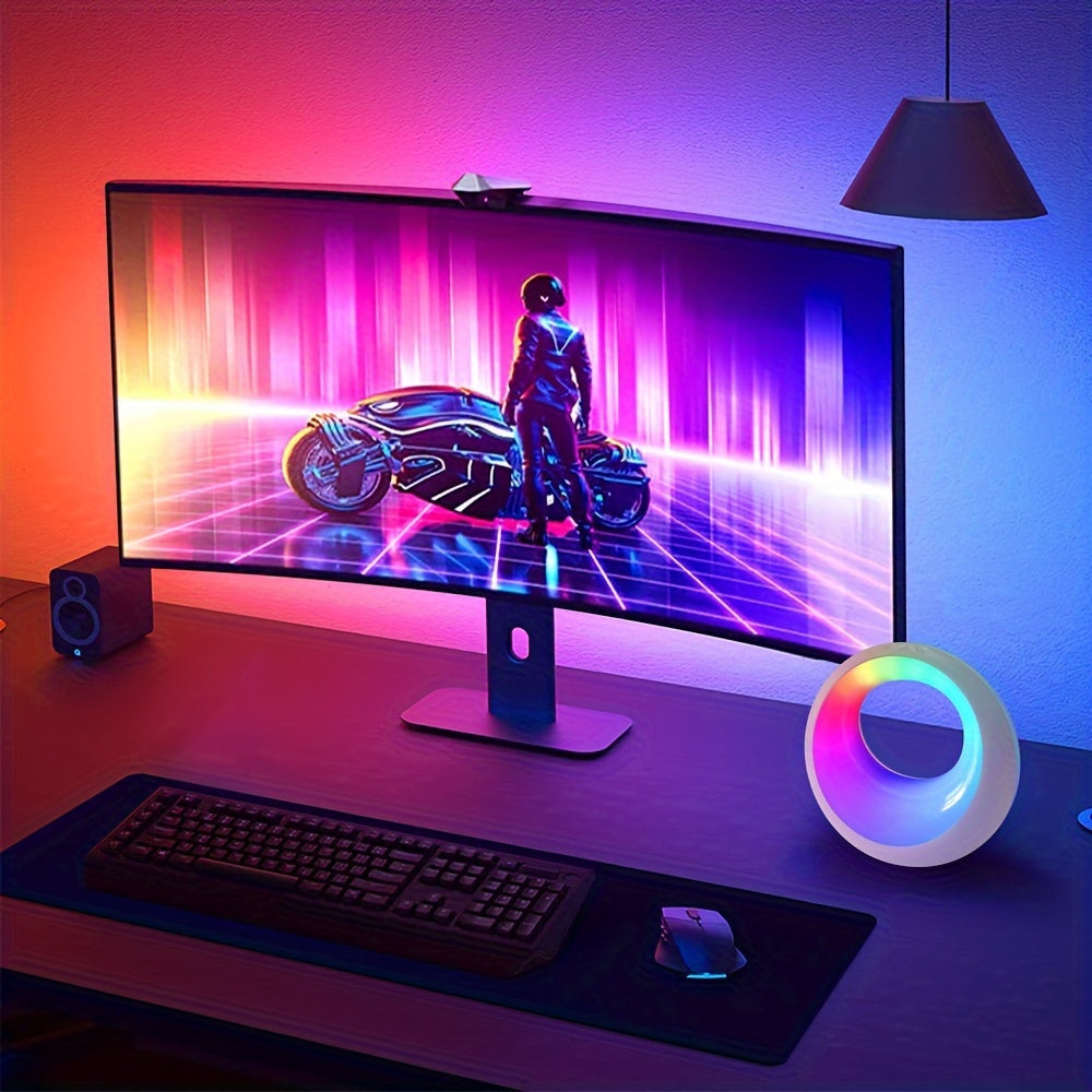 Färgglad Ring Lampa - Ge Liv och Atmosfär till Ditt Utrymme