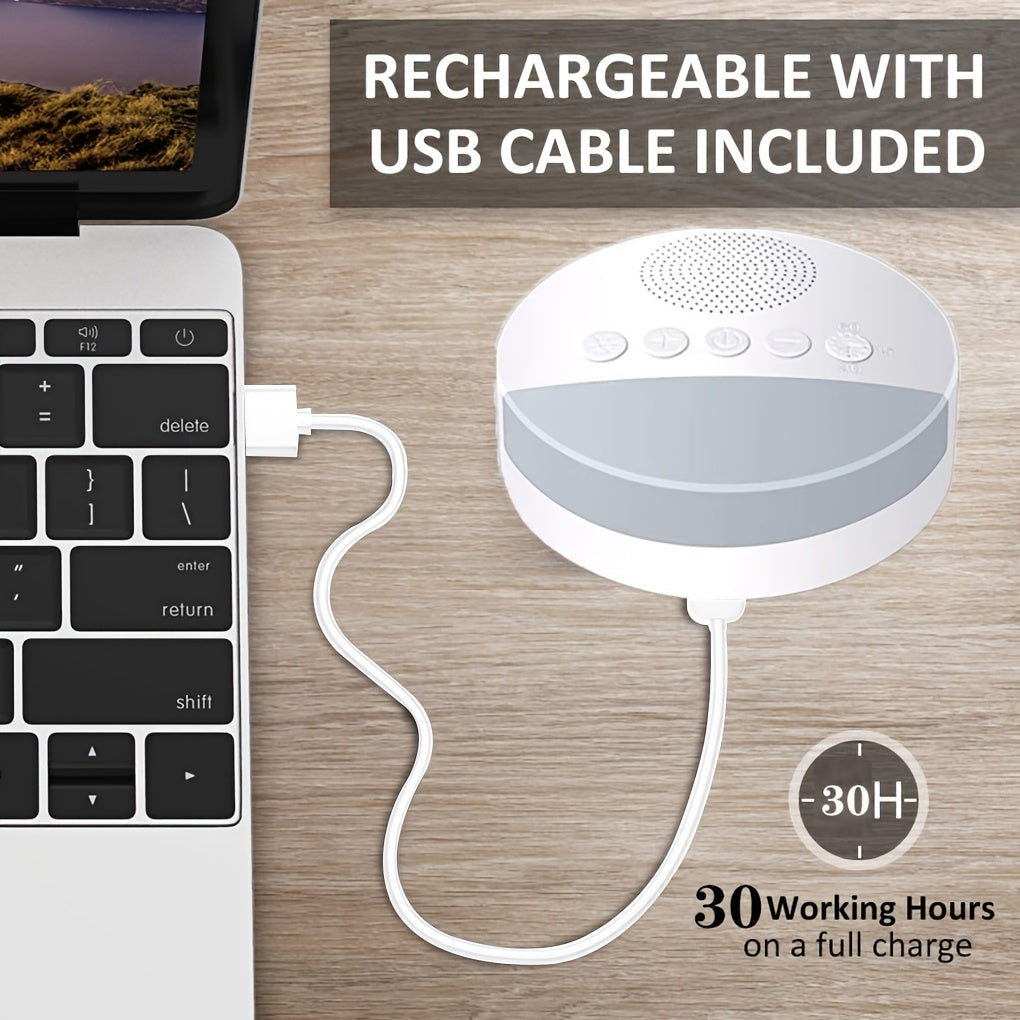 Sleep Sound Vit Brusmaskin - Lugnande Ljud för Bättre Sömn och Avkoppling