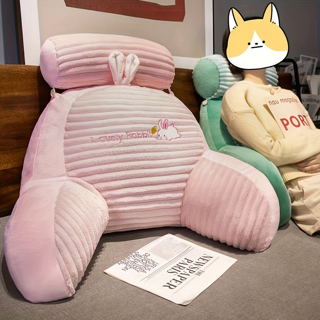 Plush Sängkudde med Ryggstöd - Mjuk Ländryggsstöd för Säng och Soffa, Fyra Säsonger