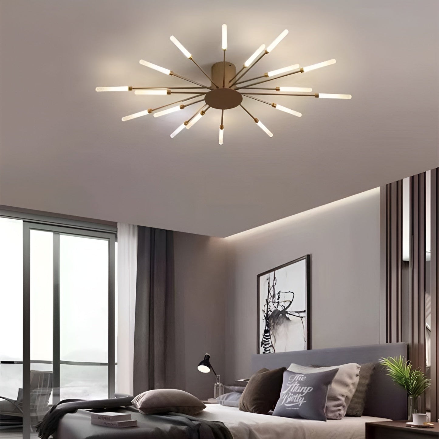 CelestialArc Light - Modern Fyrverkeri LED-Taklampa