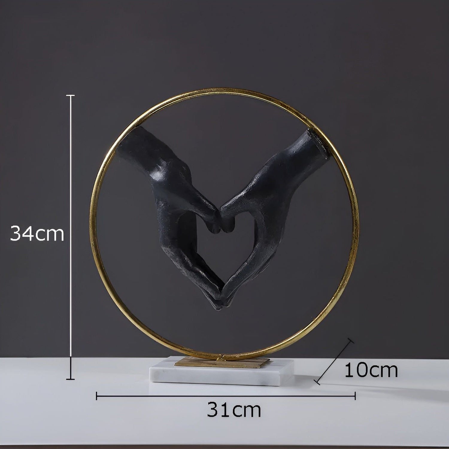 Handshake Decor - Kreativ Skakande Händer Staty för Lyxig Dekoration