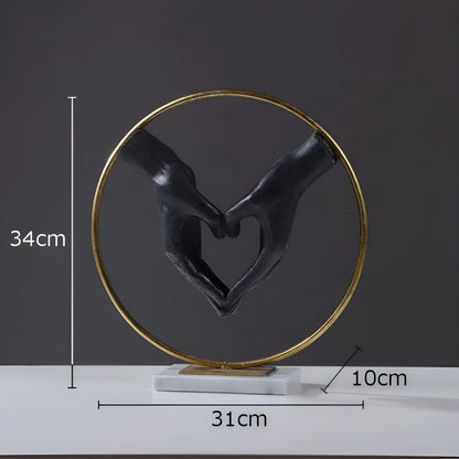 Handshake Decor - Kreativ Skakande Händer Staty för Lyxig Dekoration