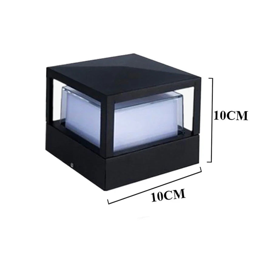 Carvallo - Solcellerdrevet utomhus pelarlampa med elegant spotlight-design för stigar