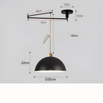 LuxeSwing Light - Nordisk Justerbar LED- Taklampa med Svängarm