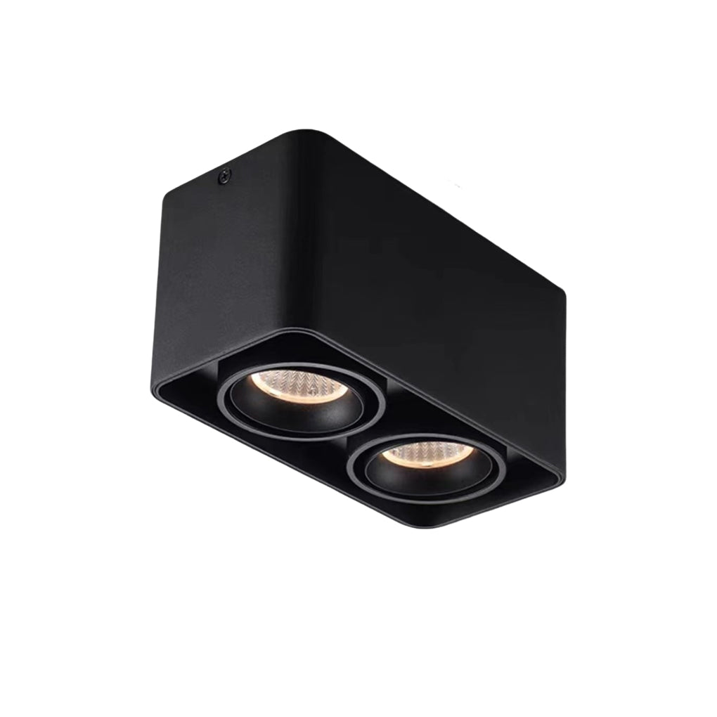 FlexiSquare - Dimbart LED Takrosettlampa med Justerbar Fyrkantig Lampfot