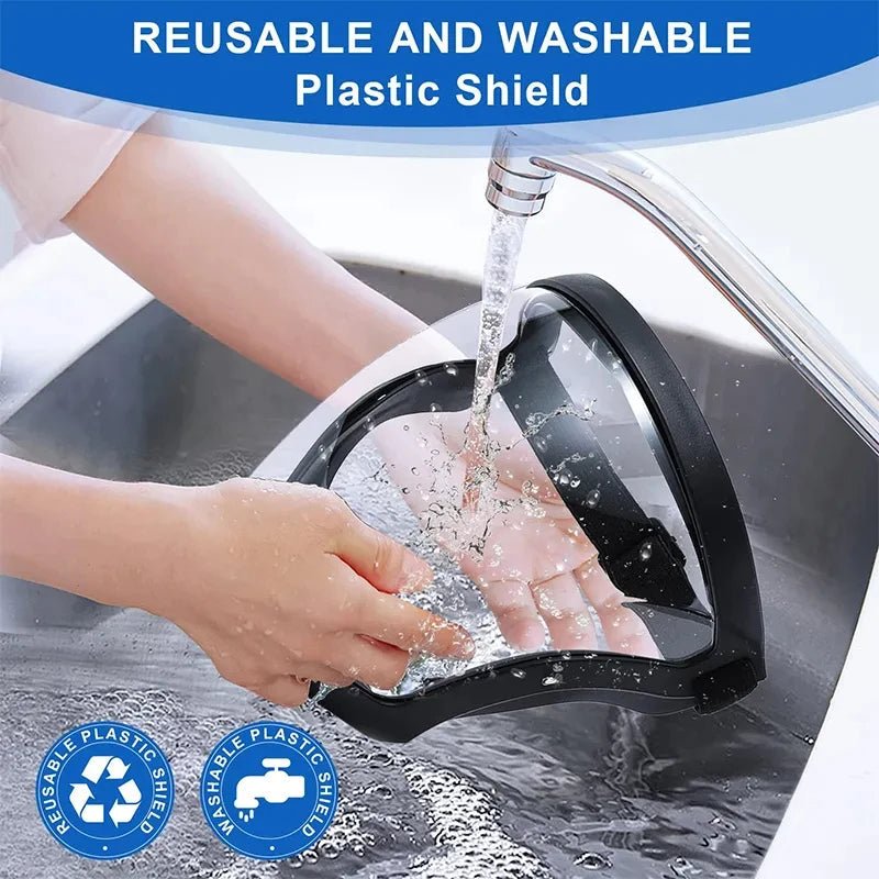 Super skyddande anti-dimma ansiktsskydd