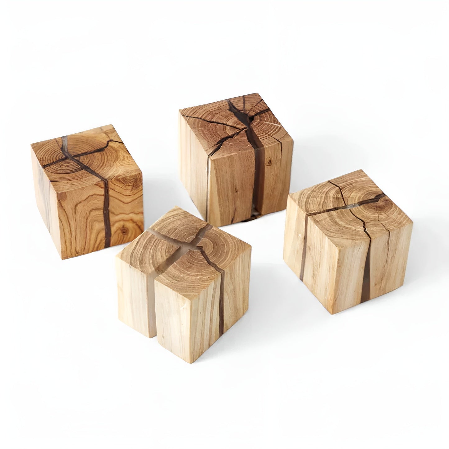 LED-bordslampa i kubform – Modern design av trä | Stilig för vardagsrum och sovrum