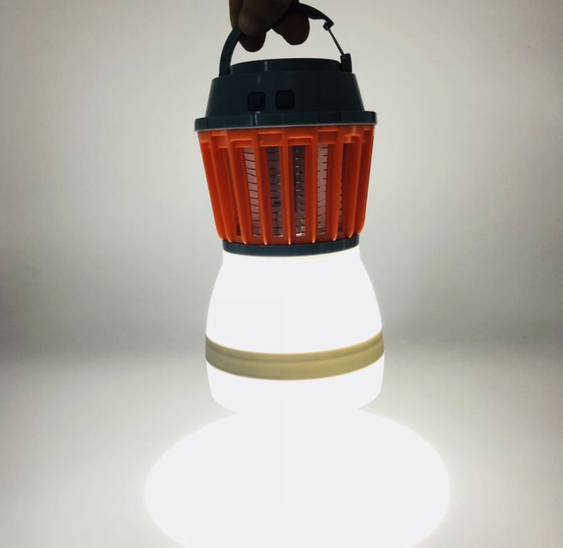 Solar LED mygglampa med integrerad lykta – Effektivt insektskydd och belysning för trädgård och camping