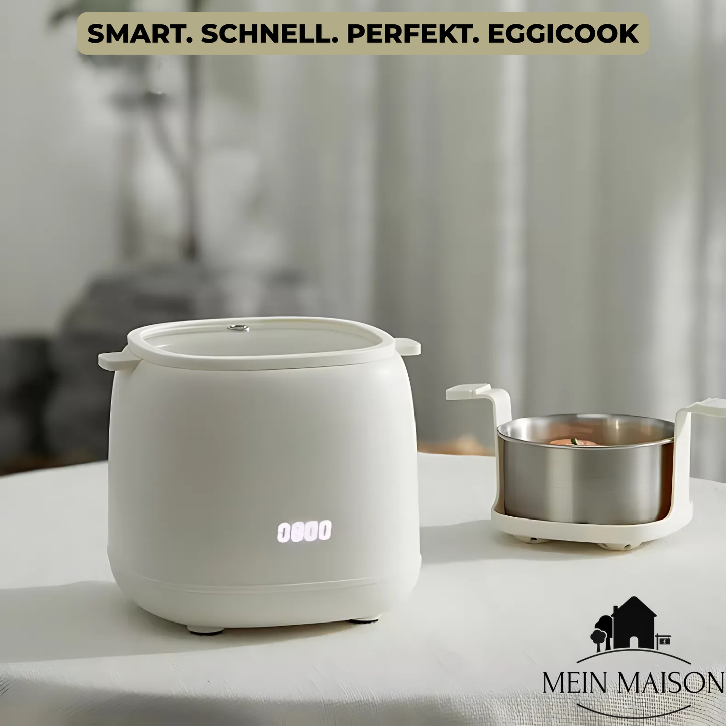 Carvallo Äggkokare EggiCook | Perfekta ägg med knapptryck | Automatisk avstängning | 4 ägg