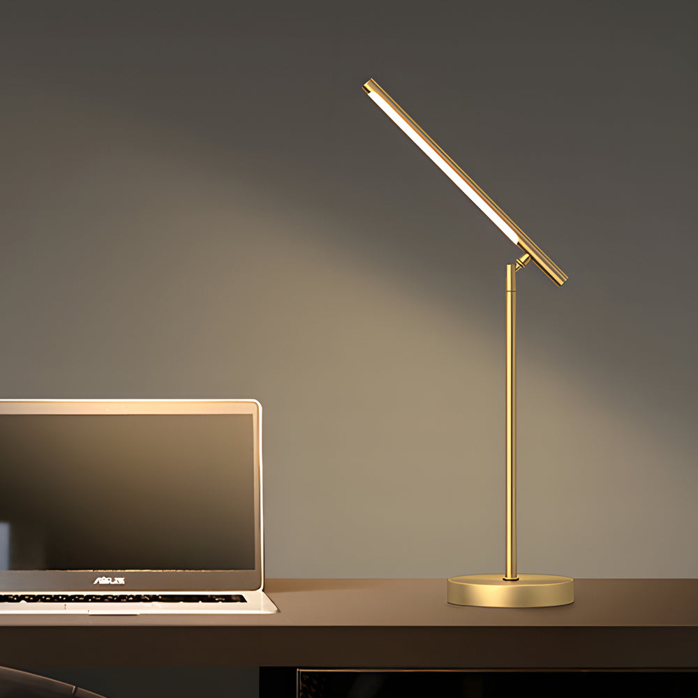 Koppar Linjär - Mässing LED Skrivbordslampa med Justerbar Riktning