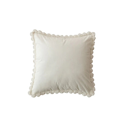 Sammet Pom-Pom Trim Kuddeöverdrag