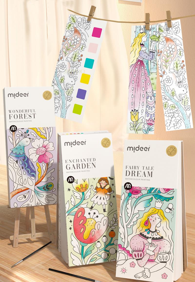 Färgbok med akvareller – Roligt med 6 färger