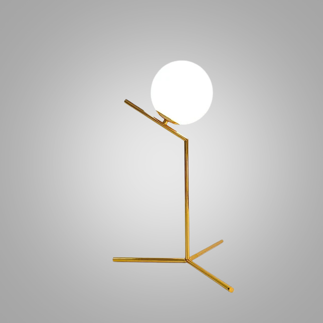 LumeSphere – Dimbar LED Bordslampa med Glaskula för Vardagsrum och Sovrum