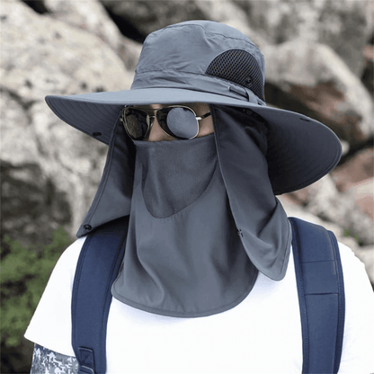 Andningsbar bredbrättad utomhus solskydd fiskehatt