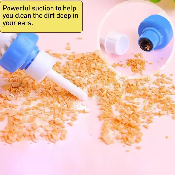 Elektrisk öronvaxdammsugare – Säker, smärtfri öronrengöringsverktyg för vuxna och barn med mild vibration och sug