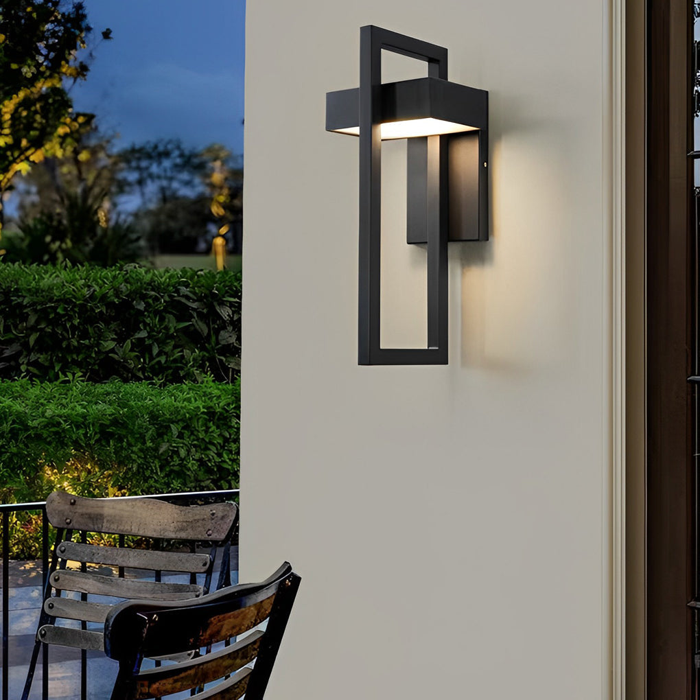 Utomhus Vägglampa Modern Svart LED Lampa
