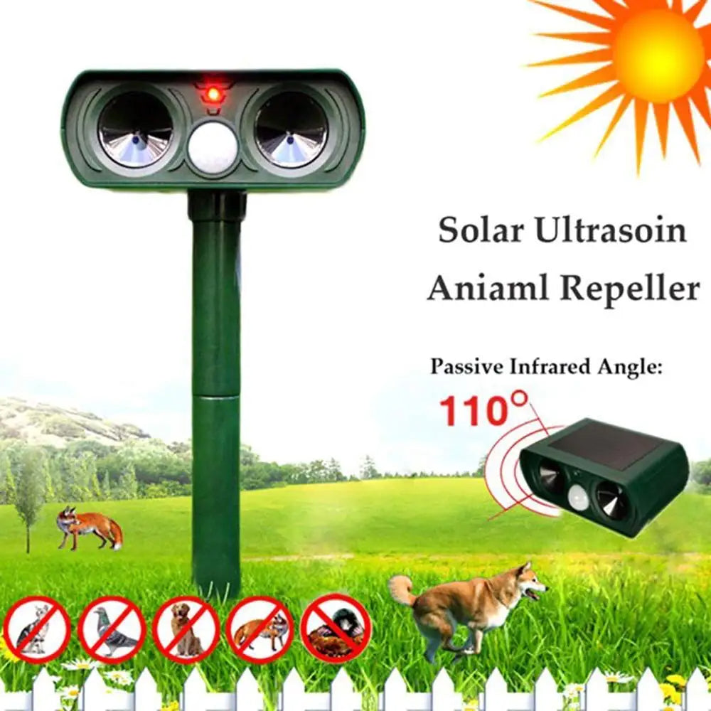 Ultraljuds Fågel + Skadedjursavskrämmare Solcellsdriven - Lång Räckvidd