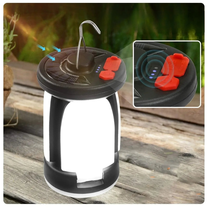 Carvallo – Vattentät LED campinglampa med solcellsladdning