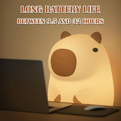 CapySnuggle Light - Capybara Silikon USB Återuppladdningsbart Nattljus