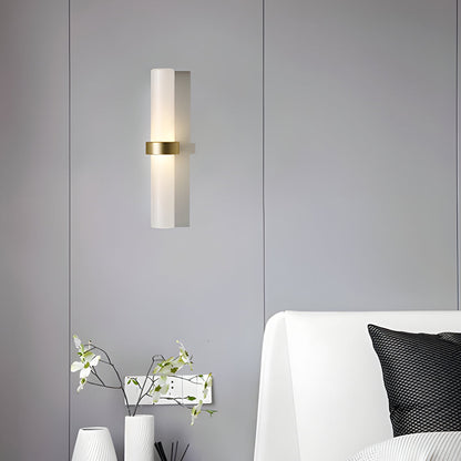 GlowLicht - Modern vägglampa av frostat glasrör i varm vit för vardagsrummet
