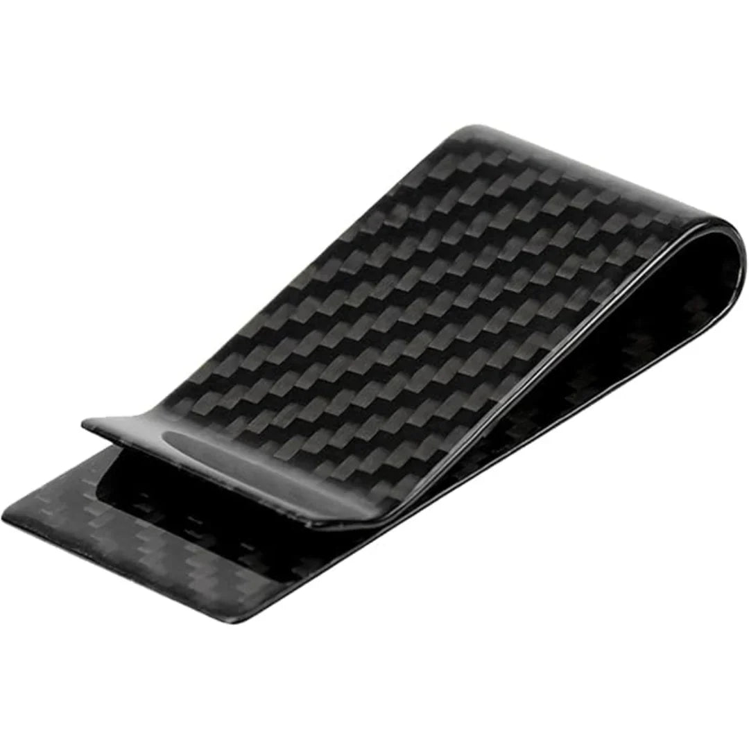 Elegant rostfritt stål korthållare &amp; penningklämma - 2-pack