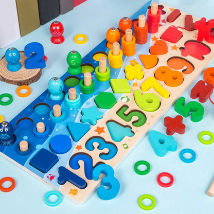Utbildande Träleksaker Montessori Pusselbräda