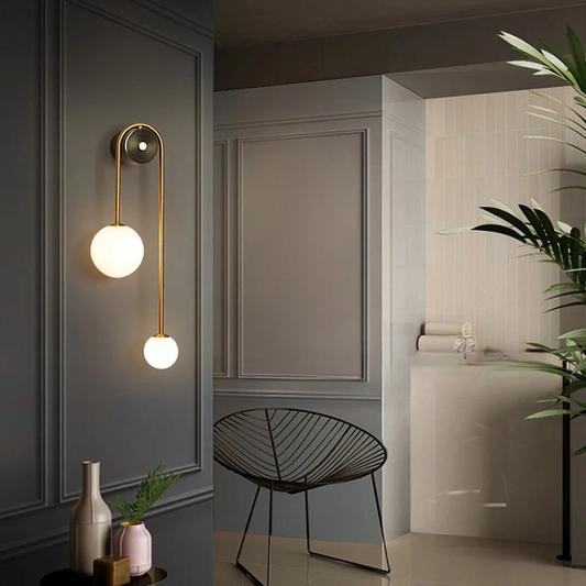 AuroraGlass Vägglampa - Modern LED-lampa för Sovrum och Vardagsrum