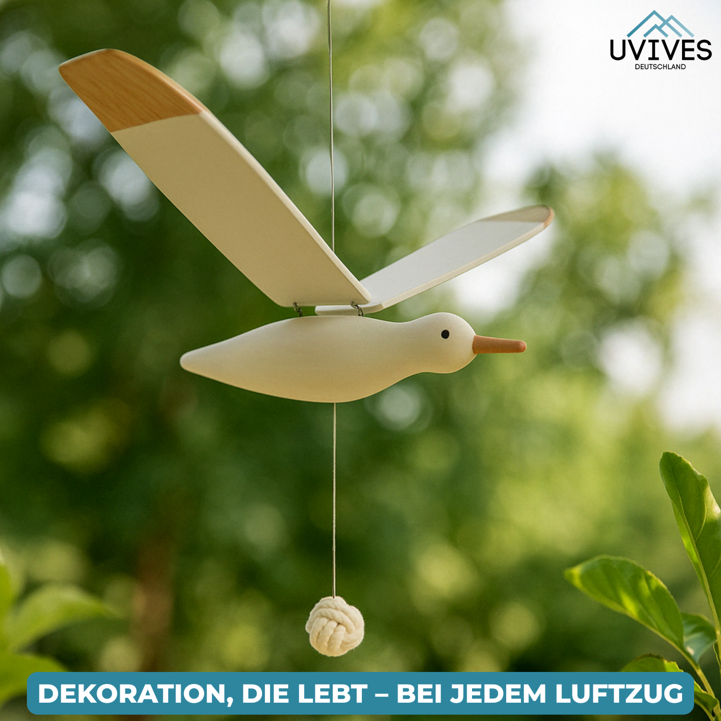 Carvallo – Handgjord mås med fladdrande vingar