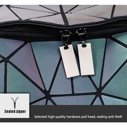 Geometrisk Kvinnor Ryggsäck Luminös Väska