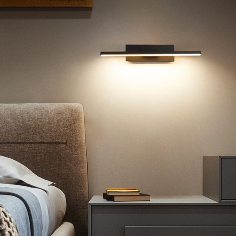Edge Modern Snurrbar Vägglampa Svart/Vit Sovrum Metall Silikon