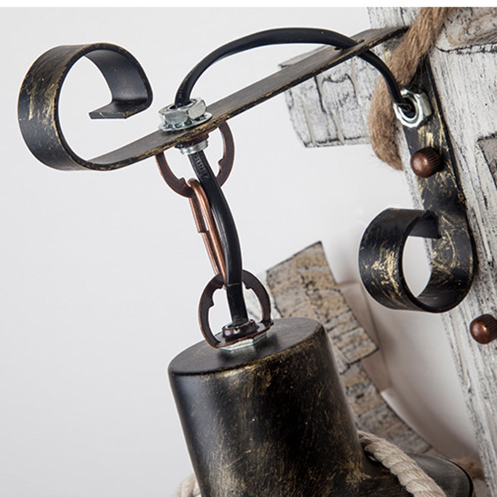 Austin Vintage LED Vägglampa - Anker, Mat- / Vardagsrum, Metall/Trä