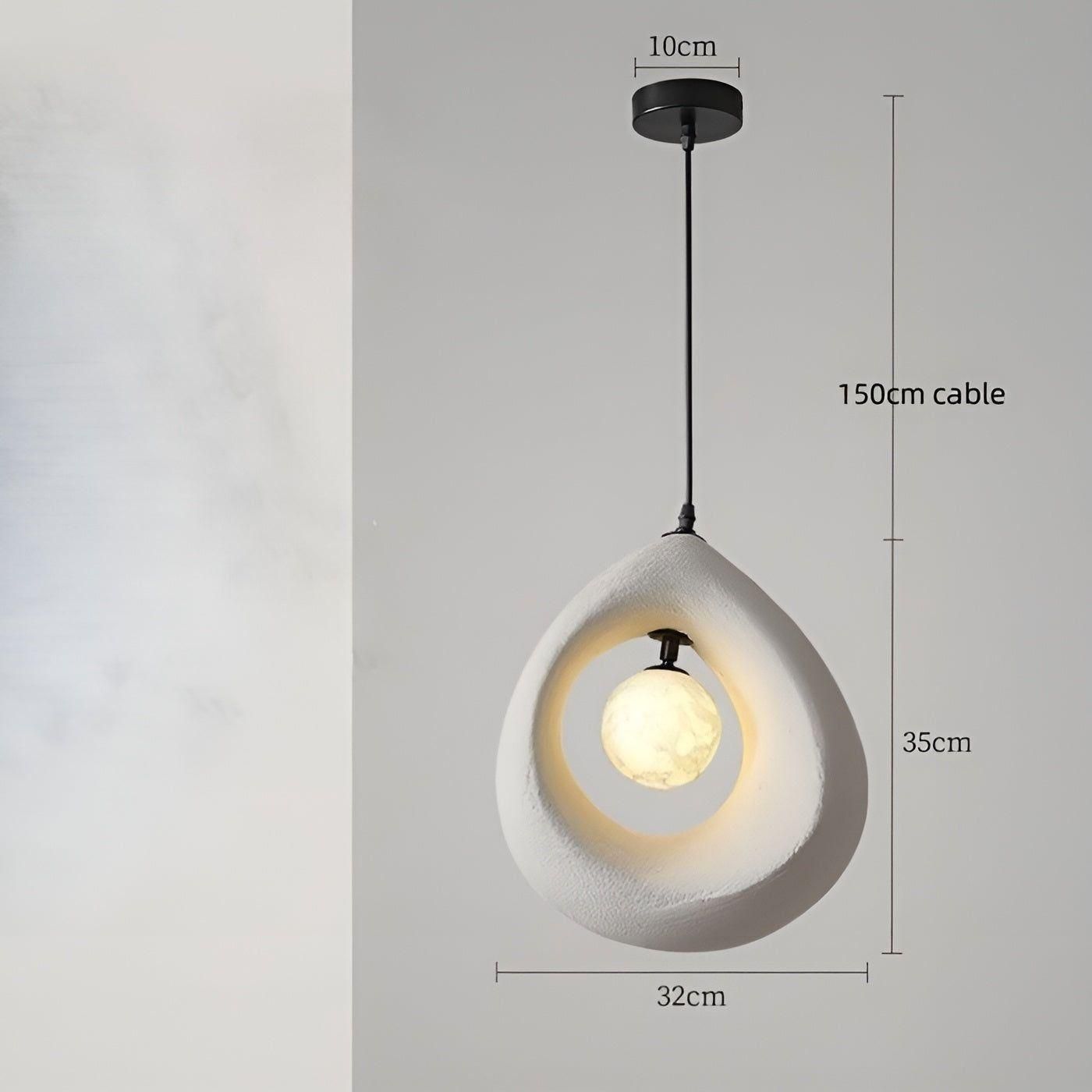 Pendellampa i Wabi-Sabi stil – Minimalistisk hängande lampa för vardagsrum och matplats
