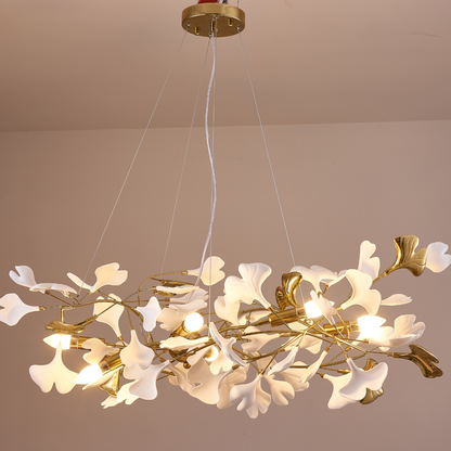 OliviaLeaf - Elegant taklampa i ginkgo-form