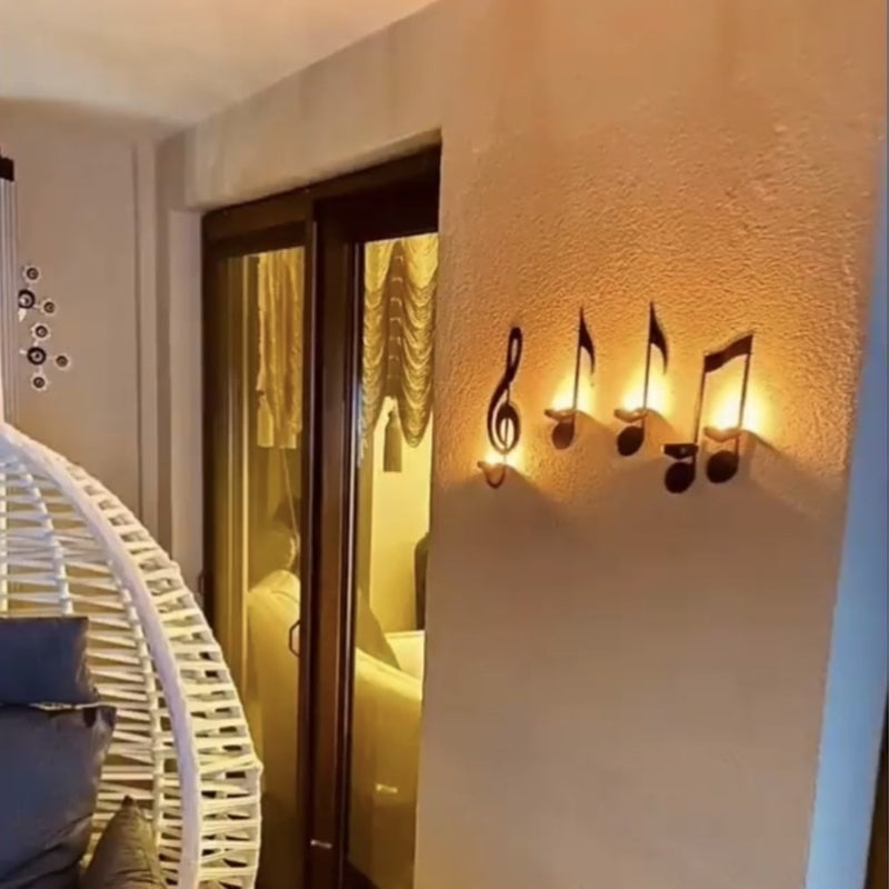 RhythmLuxe - Kreativa Musiknoter Vägglampa för Inspirerad Belysning