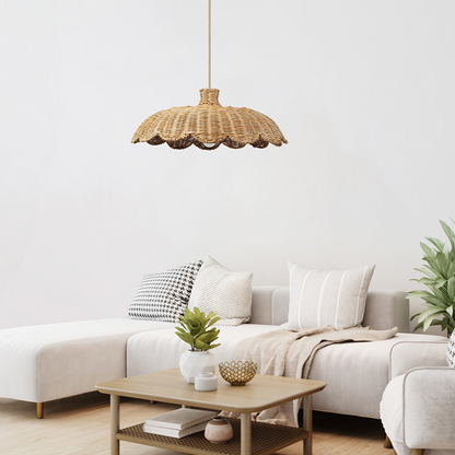 Boho Kreativ Dekor Rattan Vävd Hänglampa