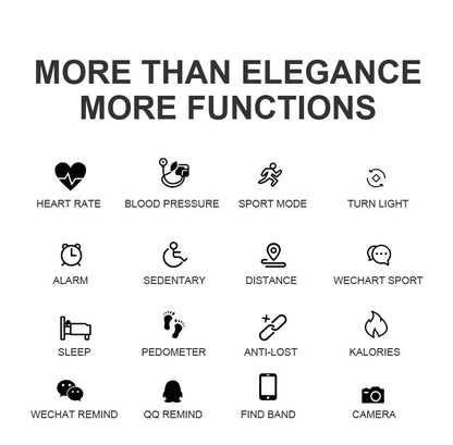 Smart Fitness Watch för kvinnor med armbandstraps