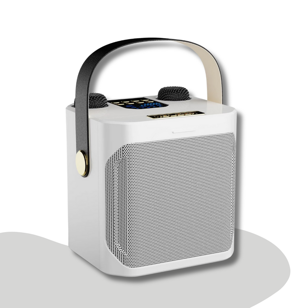 Carvallo – Bärbar karaokehögtalare med omslutande ljud och trådlösa mikrofoner