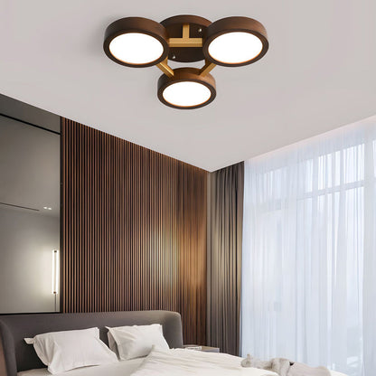 LED Taklampa med Modern Design i Trä