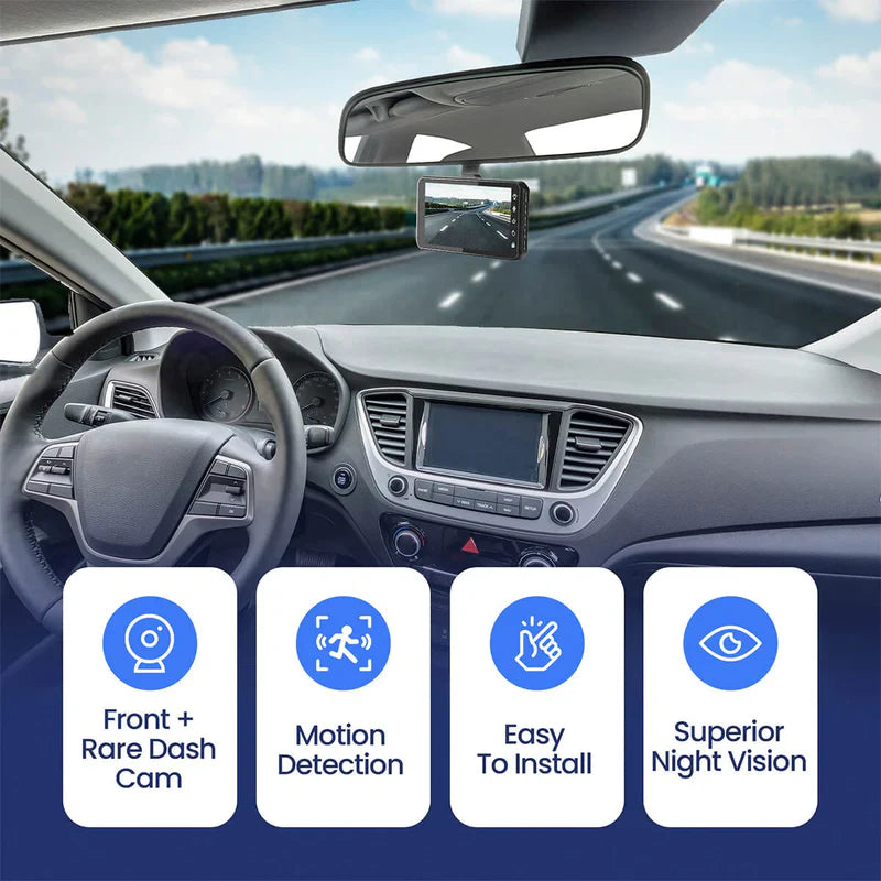Dash Cam Framsidan Bakre Bilkamera Nattseende