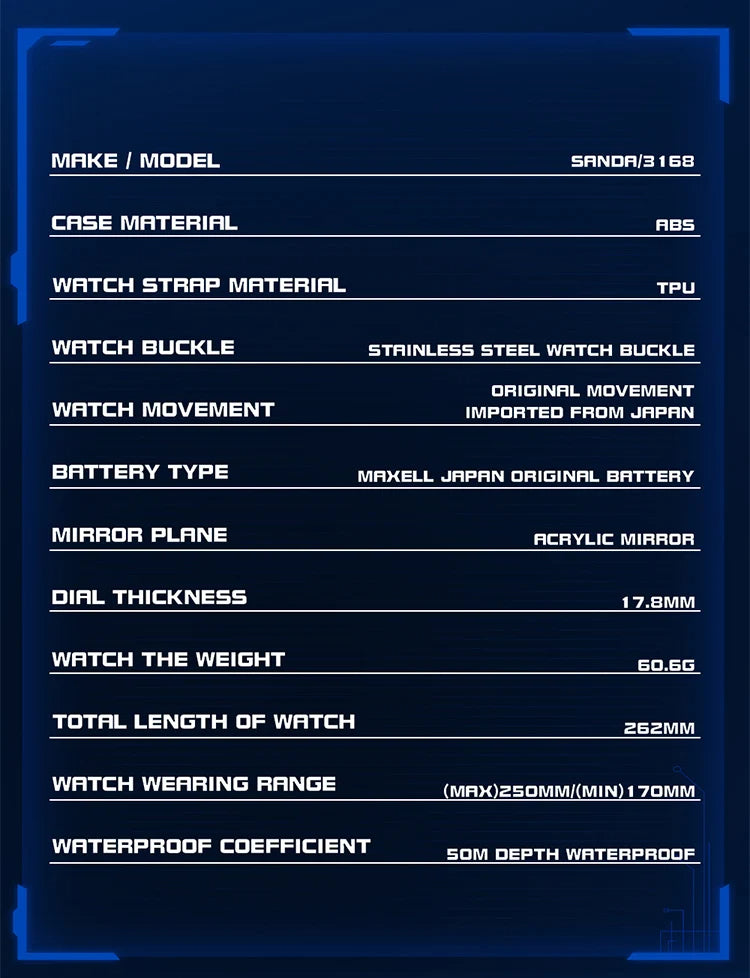 Commander Series Militär Vattentät Taktisk Klocka