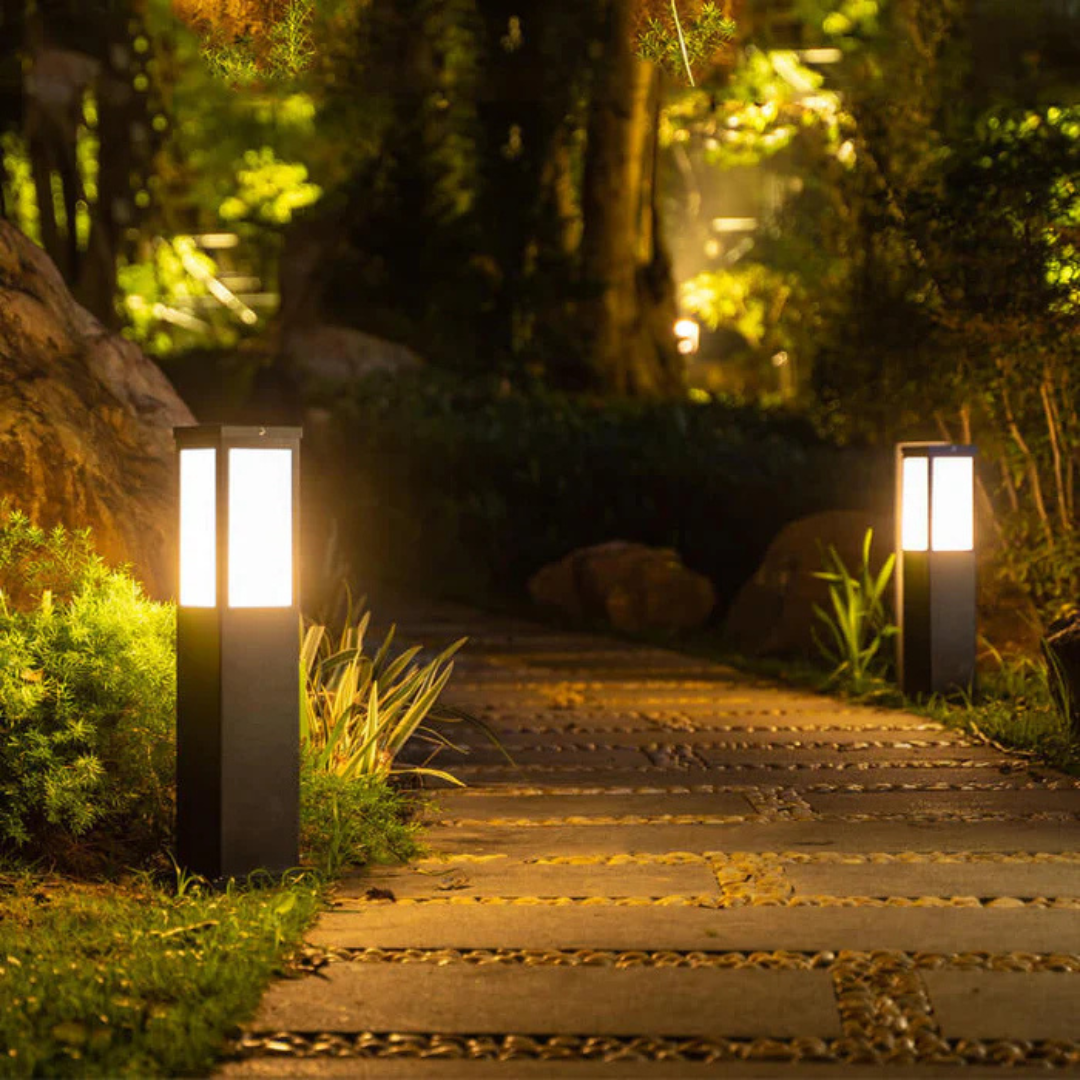 Lunviora Halo | Solcellsdriven design utomhuslampa med mjuk ljuseffekt