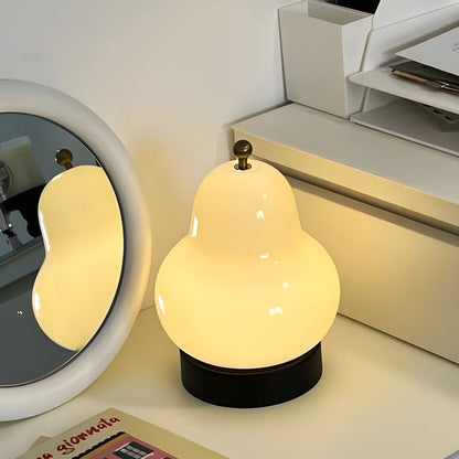 GlowPearl - Bärbar Glas Pear USB LED Bordslampa med Touchkontroll