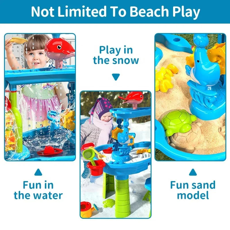 KIDSPLASH | 3-i-1 Utomhus Sand &amp; Vattentabell För Barn