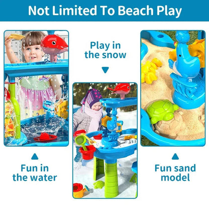 KIDSPLASH | 3-i-1 Utomhus Sand &amp; Vattentabell För Barn