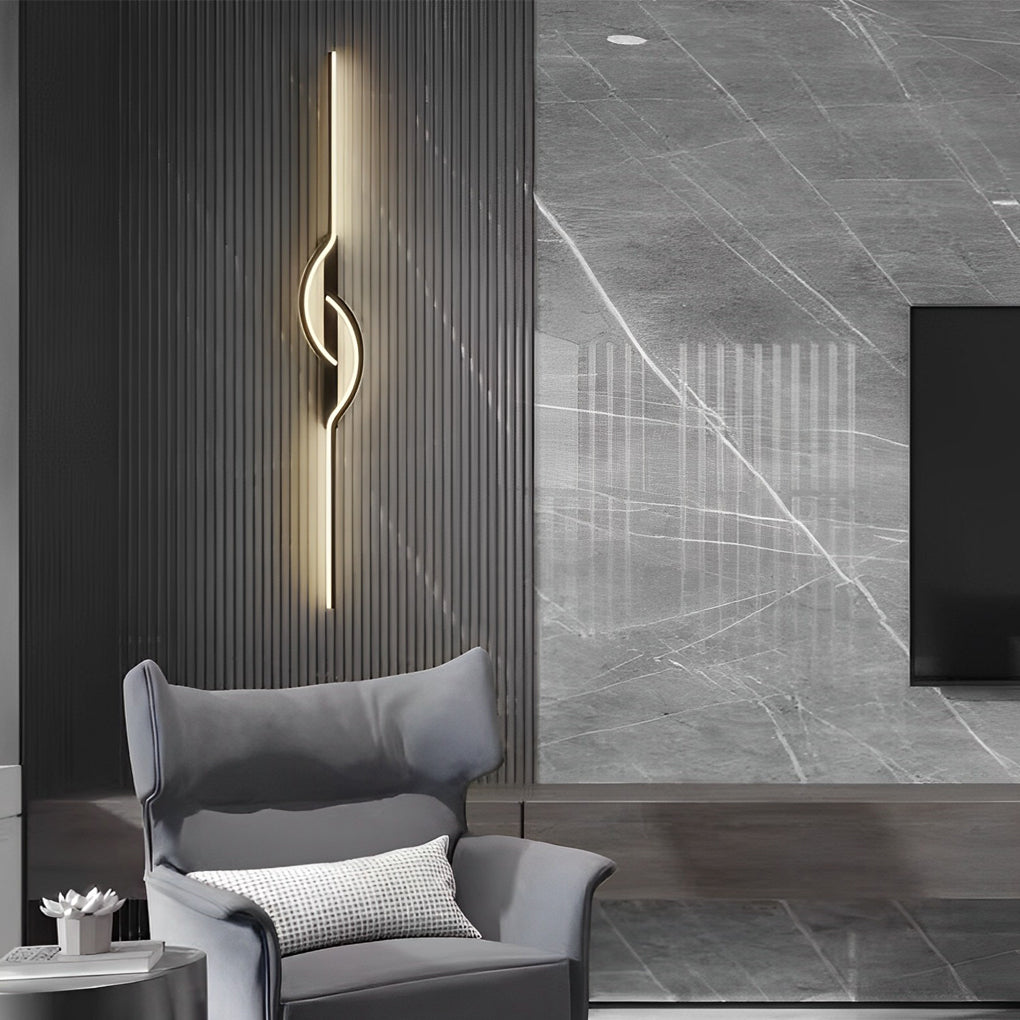 Vägglampa Modern Svart Aluminium LED Armatur