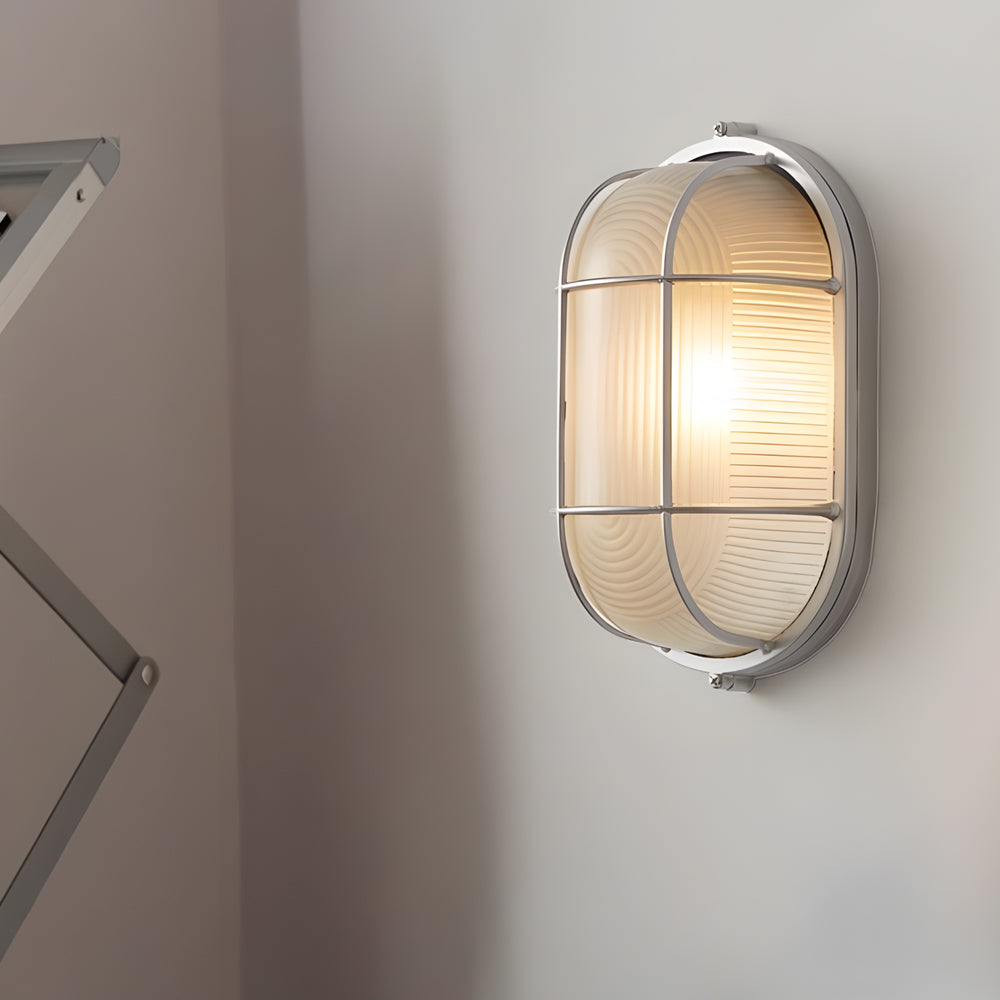 1-Ljuskälla Retro Industriell Oval/Rund Utomhusvägglampa