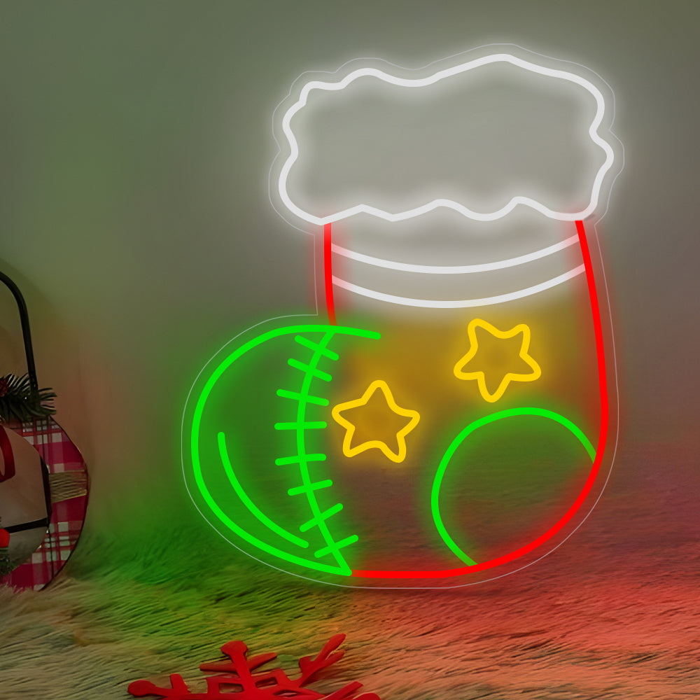 Kerststrumpa Dekoration LED Neonlampa
